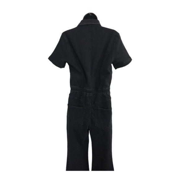 Jessica Simpson black denim button front short sleeve jeans jumpsuit size 5 new - Picture 16 of 17
